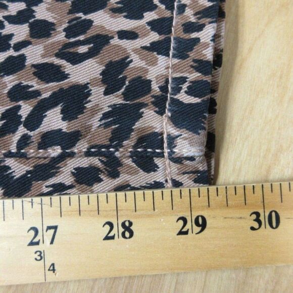TERRA & SKY Straight Leg High Rise Jeans 22W Leo Face Leopard Animal Denim NWT - Picture 11 of 12